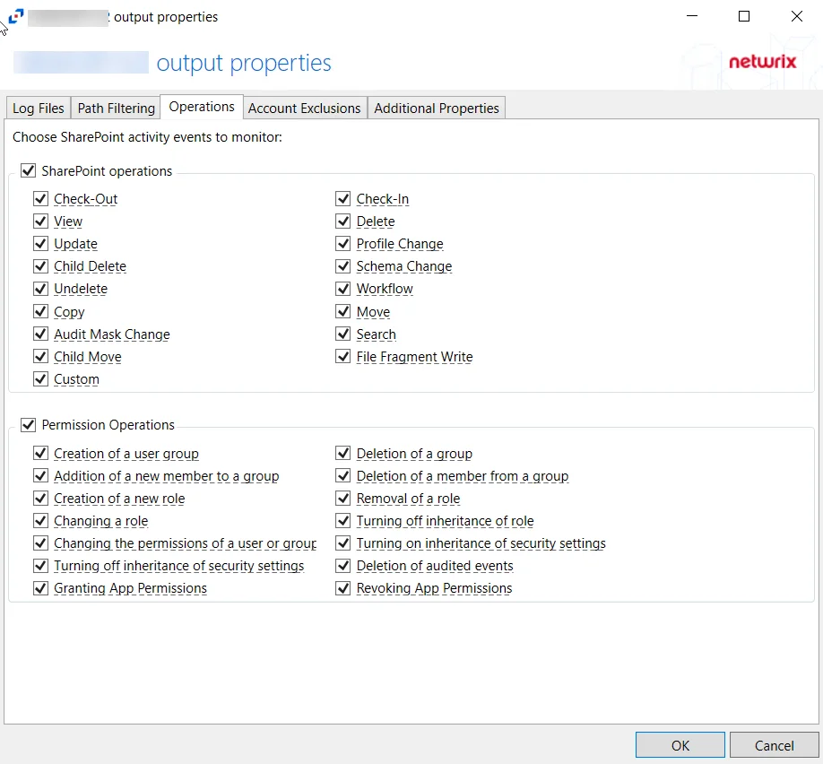 Operations Tab for SharePoint