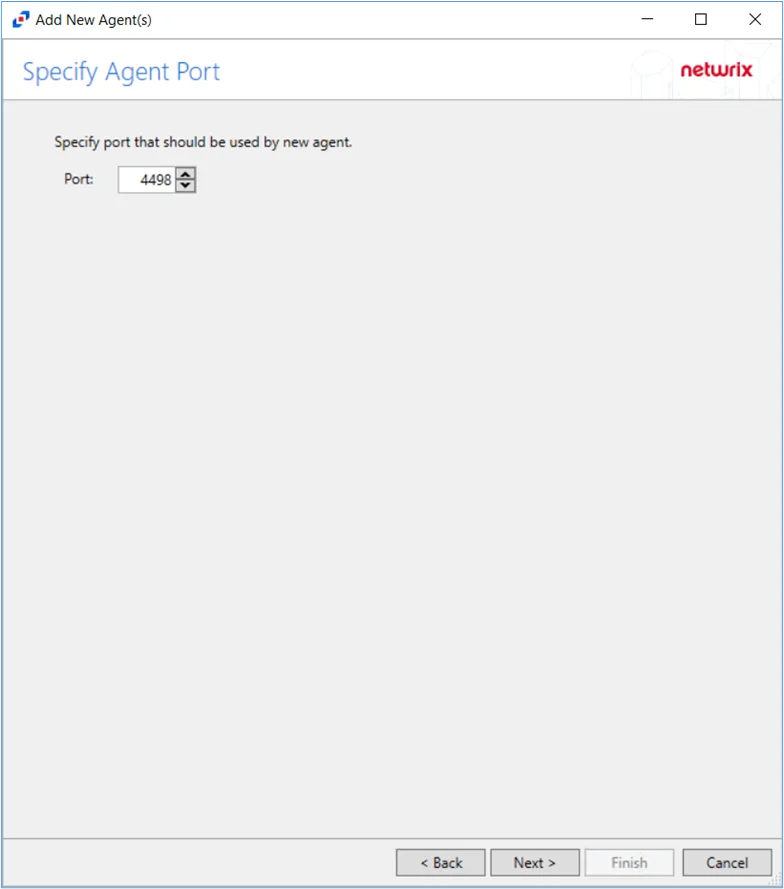 Specify Agent Port