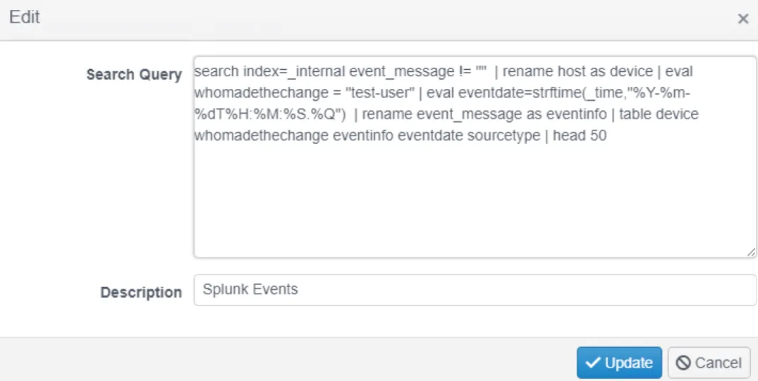 splqueryconfiguration
