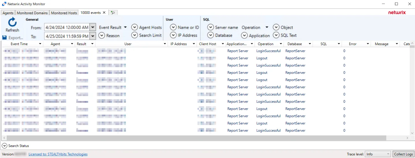 SQL Server Search Results