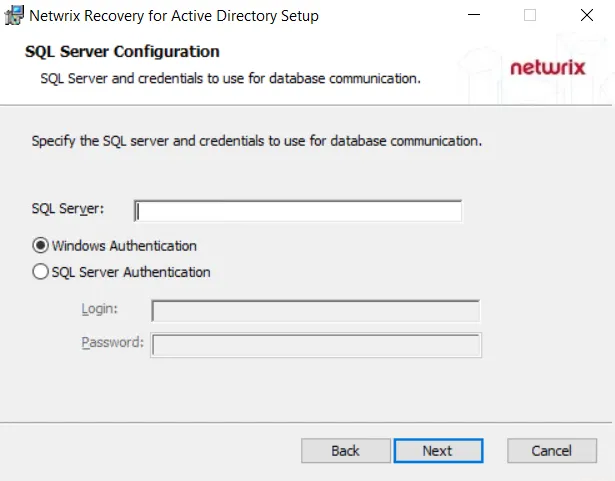 Installation SQL Server Configuration