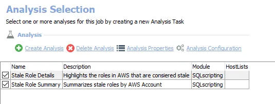 Analysis Tasks for the AWS_StaleRoles Job