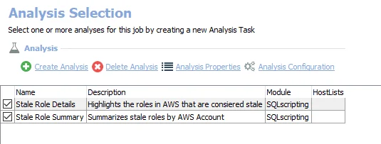 Analysis Tasks for the AWS_StaleRoles Job