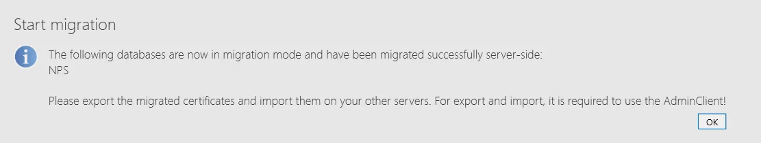 start migration