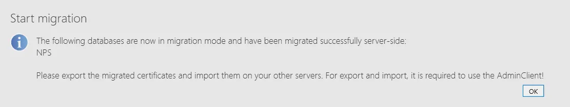start migration