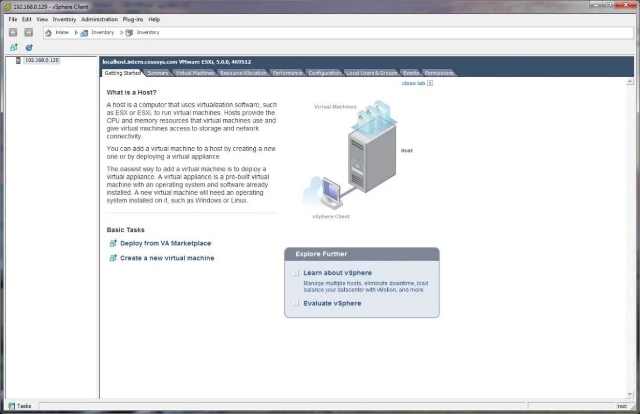 Using the VMware vShpere