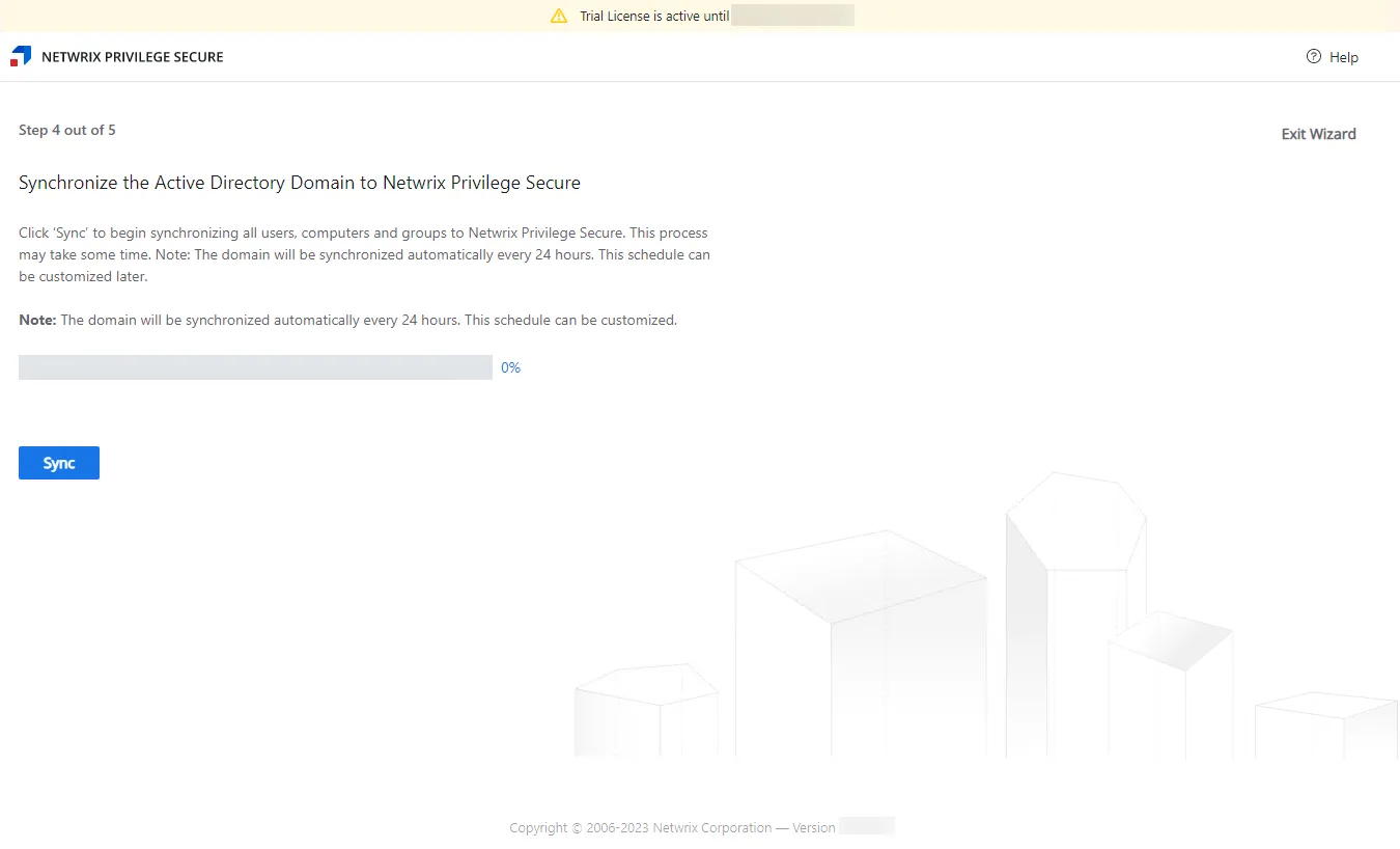 Setup Wizard on the Step 4 page