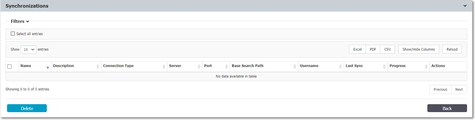 Synchronization Filters