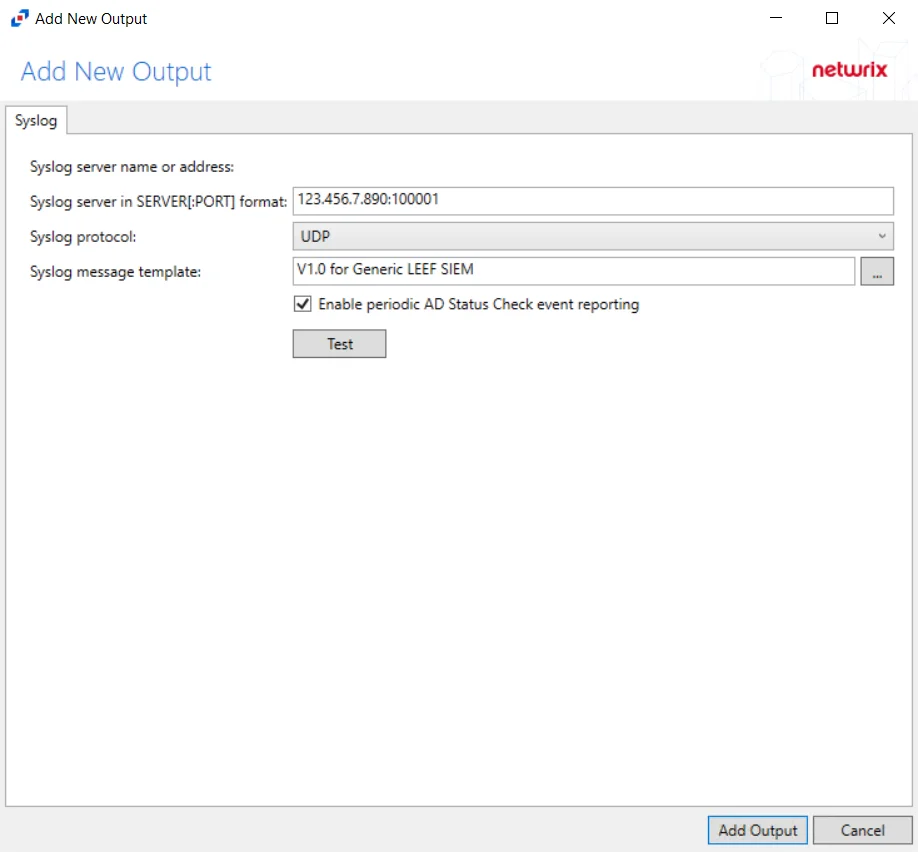 Syslog Properties