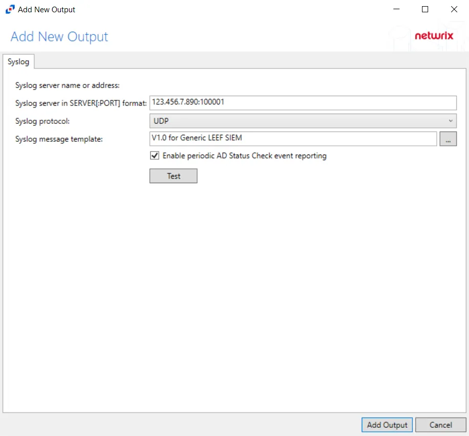 Syslog Properties