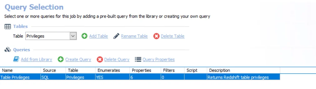 Query Selection