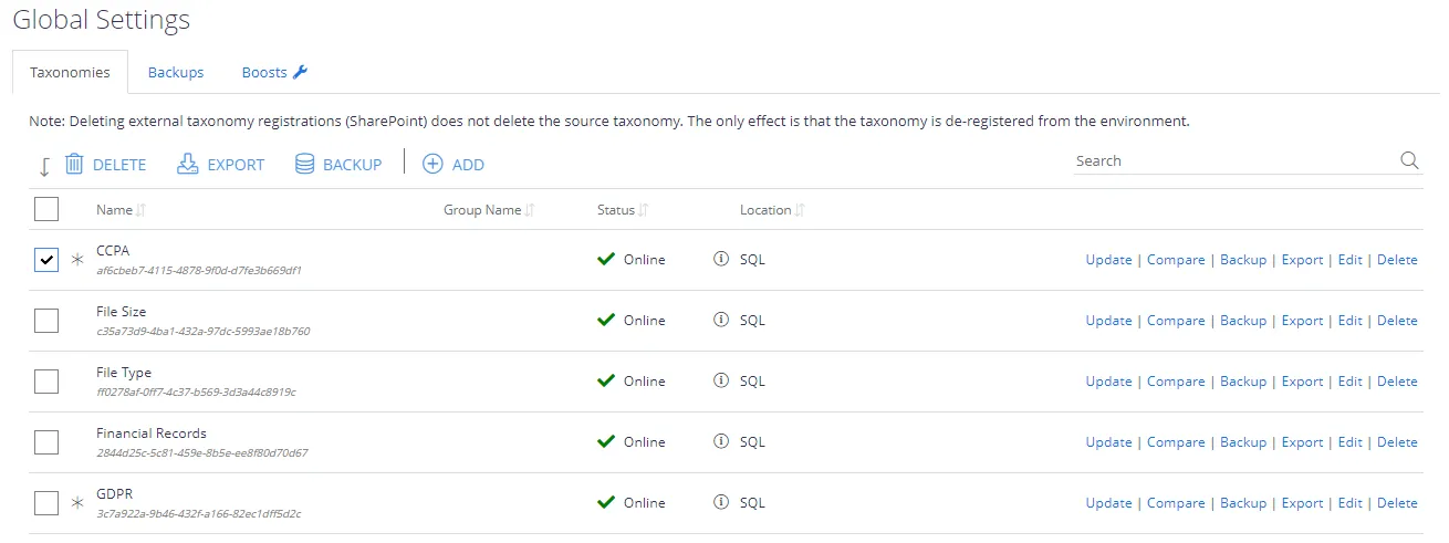 taxonomyglobalsettings