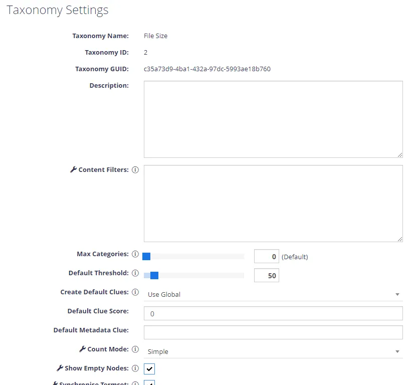 taxonomysettings