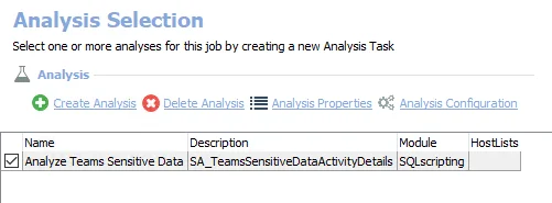Analysis Tasks for the SP_TeamsSensitiveData Job