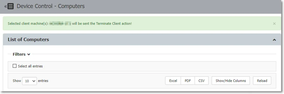 Terminates the Netwrix Endpoint Protector Client