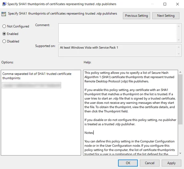 Troubleshooting - SHA1