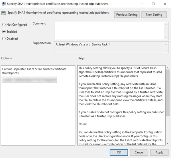 Troubleshooting - SHA1