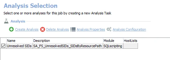 Analysis Tasks for the SP_UnresolvedSIDs Job