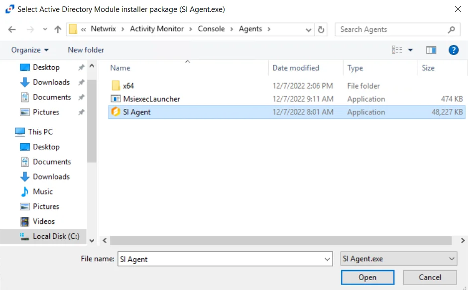 Update Agent Installer