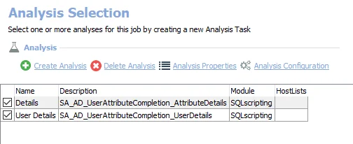 Analysis Tasks for the AD_UserAttributeCompletion Job