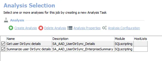 Analysis Tasks for the AAD_UserDirSync Job