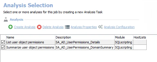 Analysis Tasks for the AD_UserPermissions Job