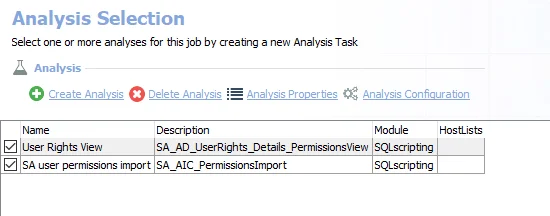Analysis Tasks for the AD_SiteRights Job