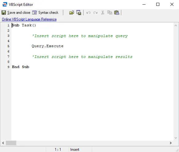VBScript Editor