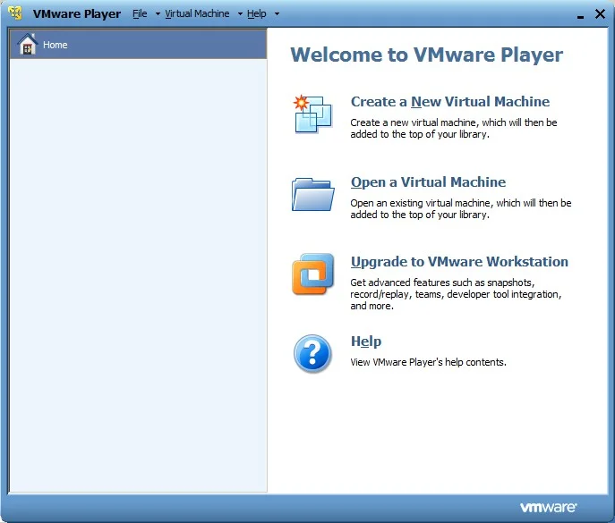 Opening VMware Player