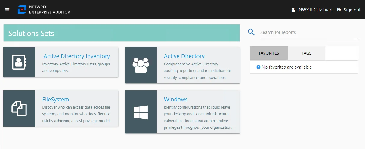 Web Console Home page