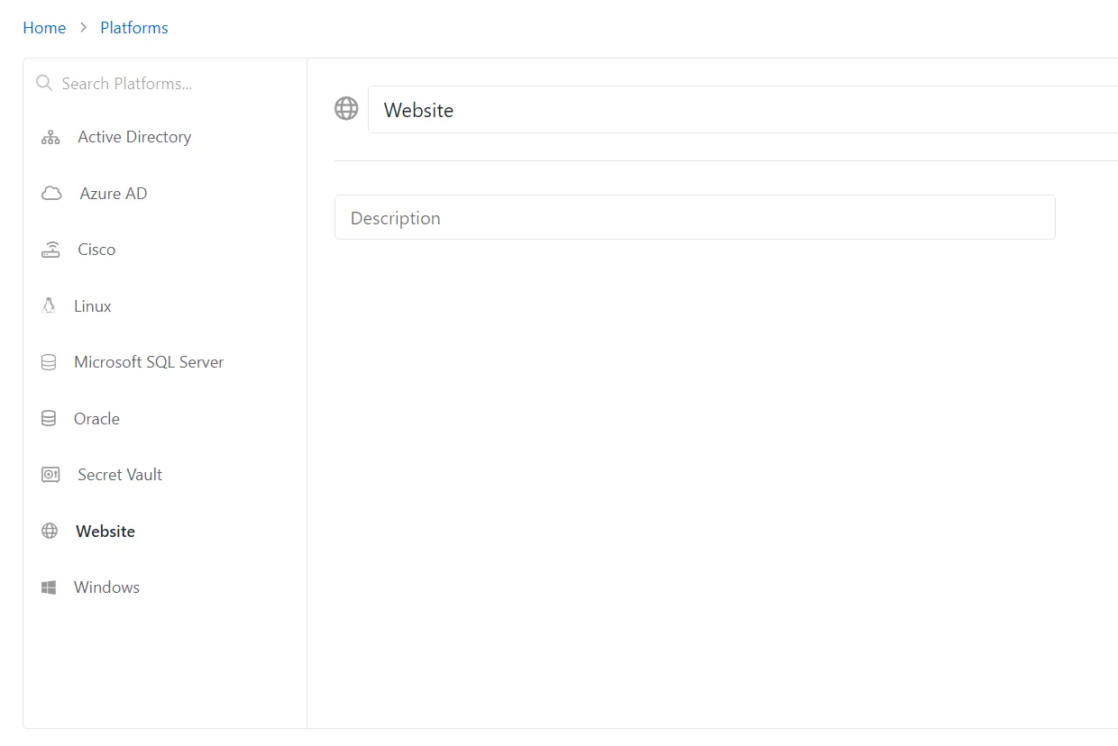 Website Platform Configuration