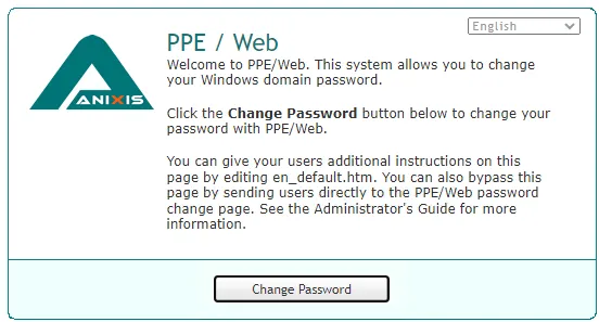 Web Welcome page