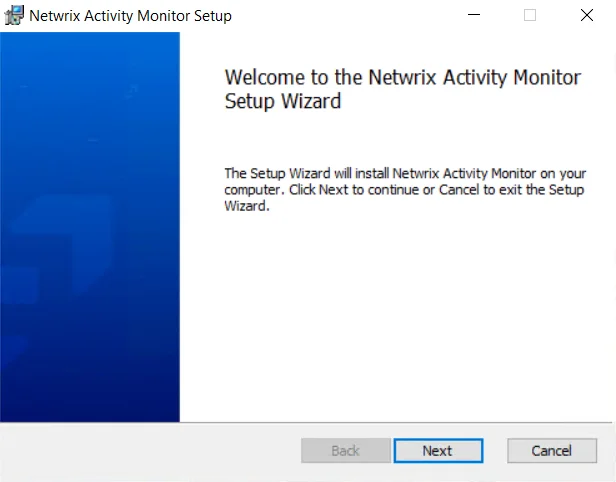 Active Directory Data Collector Wizard Welcome page