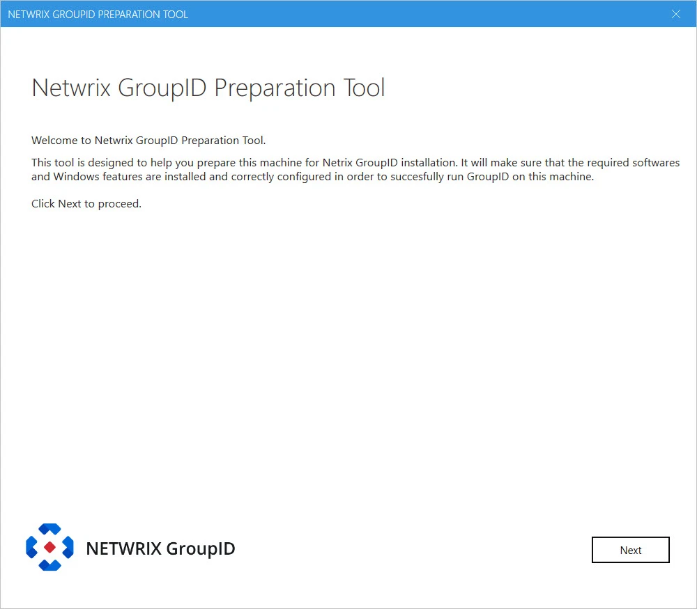 Preparation Tool Welcome page