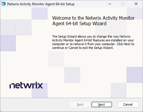 Threat Prevention Windows Agent Setup wizard on the Welcome page