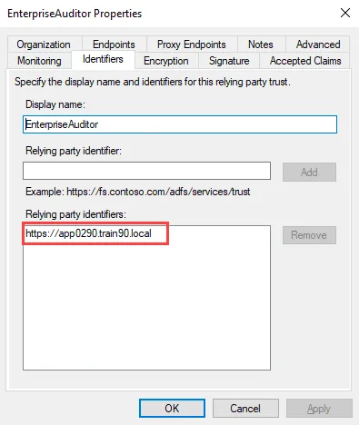 URL required for WsFederationRealm attribute