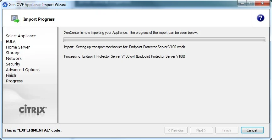  Reviewing the conﬁguration and Import progress