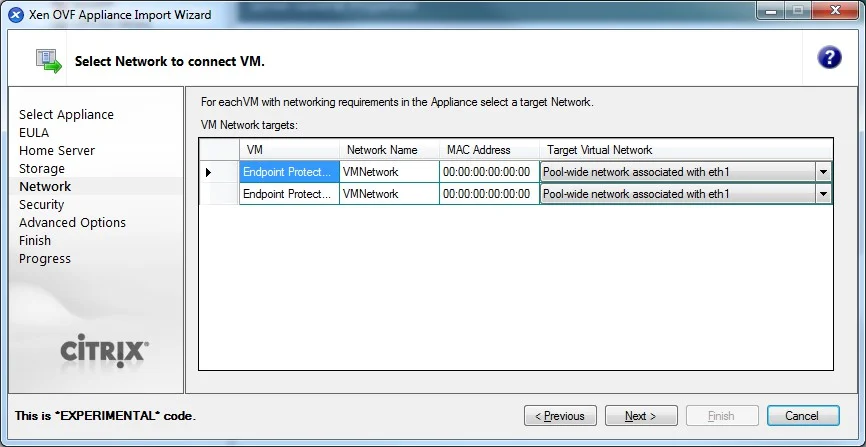 Selecting the network