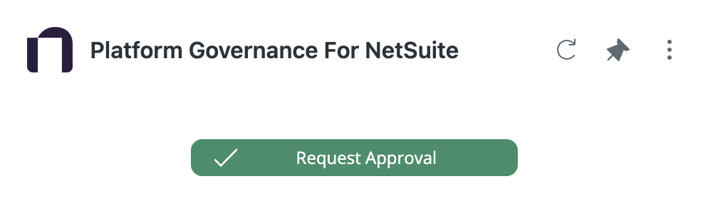 Request Approval button appears when a change has been made.