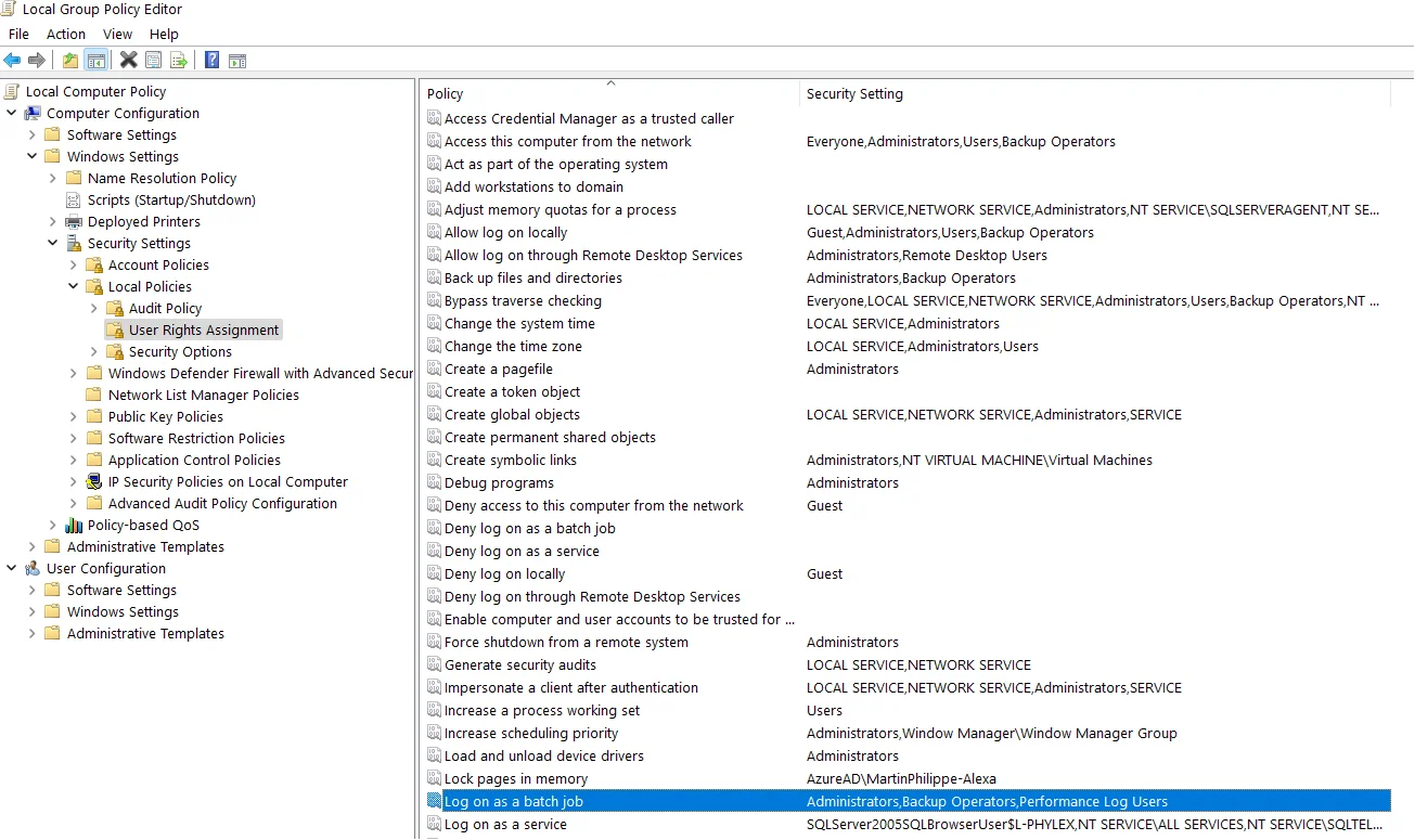 SharedFolder - Permission for Batch Authentication